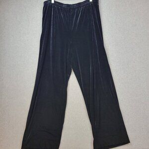 Cynthia Max Velvet Pants Womens Size XL Deep Blue USA Made Witchcore Gothcore